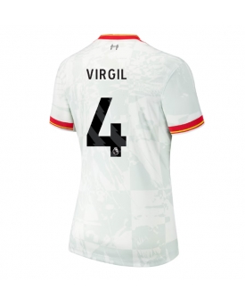 Billige Fotballdrakt Liverpool Virgil van Dijk #4 Replika Tredjedrakt Dame 2024-25 Kortermet